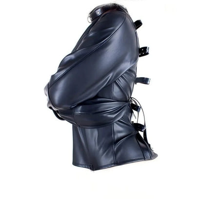 BDSM PU Leather Straitjacket Bondage Body Harness Adult Game Straight Jacket Halloween Clubwear Costume Armbinder Sex Toys Women