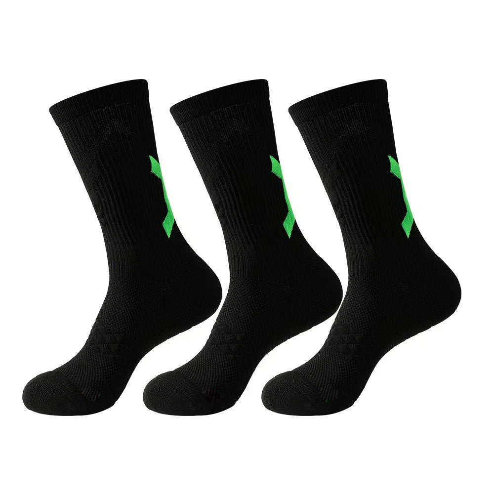 Men's Professional Basketball Training Elite Breathable Quick Drying Towel Bottom Wicking Sweat Sports Pressure Sock