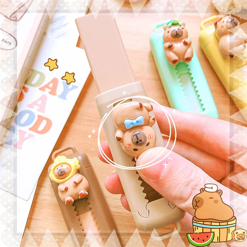 Kawaii Stationery Aesthetic stationery Office supplies school items Gift for kids Eraser  Cute Capybara  Eraser funny Rubber