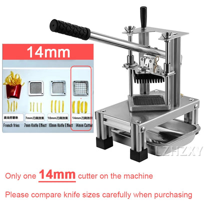 French Fries Cutter Commercial Vegetable Fruit Slicer Dicer With 3 Stainless Steel Blades Potatoes Carrots Cucumbers