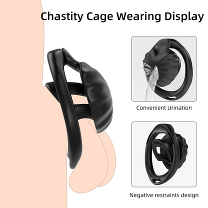 Urethral Inverted Negative Male Chastity Cage Sissy Chastity Device Cock Cage Penis Ring Invisible Lock BDSM Adult Sex Toy for M