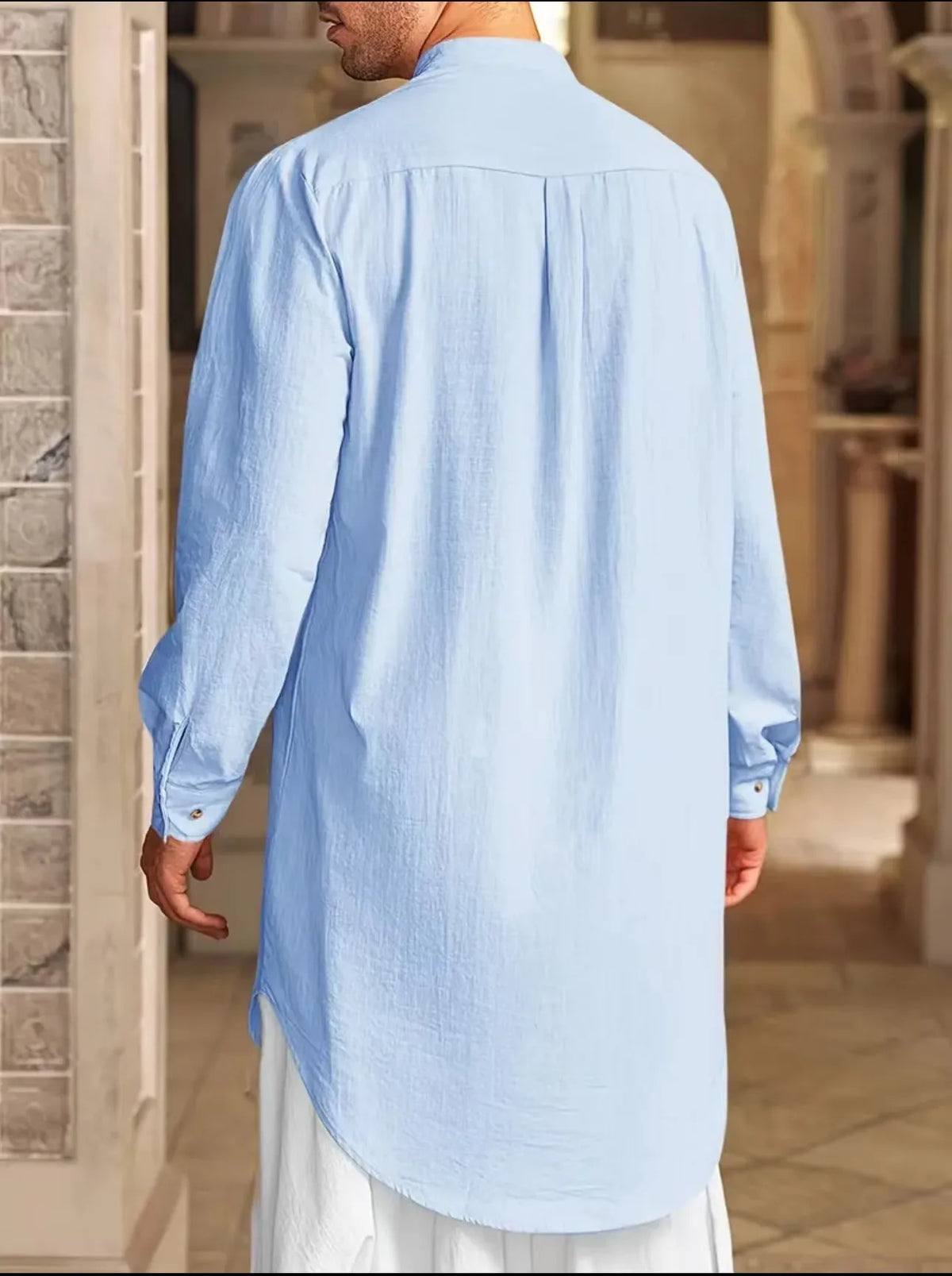 Men Long Robe Dishdasha Jubba Thobe Eid Muslim Kimono Modest Islamic Dubai Saudi Abayas Prayer Kaftan Ramadan Morocco Abaya