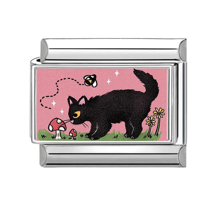 2026 Women's Funny Cat Bite Tail Elephant Dog Animals Italian Charm Link Fit 9mm Stainless Steel Module Bracelet Making Jewelrys