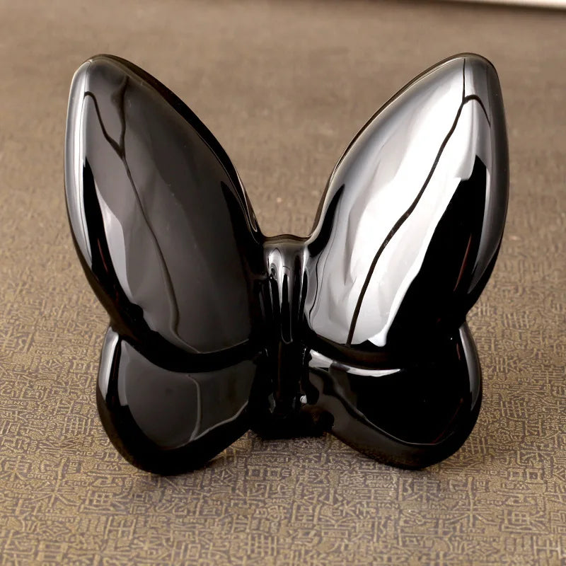 Crystal Papillon Butterfly Wings Fluttering Glass Lucky Butterfly Ornaments Home Decoration Crafts Accessories Birthday Gift