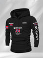 Norwegian Print Fashion Men Women Hooded Sweatshirt Autumn Winter Daily Outdoor Vacation Fitness Casual Loose Warm Sportswear