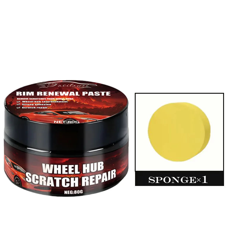 Car Wheel Rim Scratch Refurbishment Paste, Tire Rim Scratch Paint Repair Paste - Black And White Silver Aluminum Alloy Rim Profe