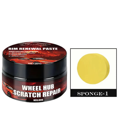 Car Wheel Rim Scratch Refurbishment Paste, Tire Rim Scratch Paint Repair Paste - Black And White Silver Aluminum Alloy Rim Profe