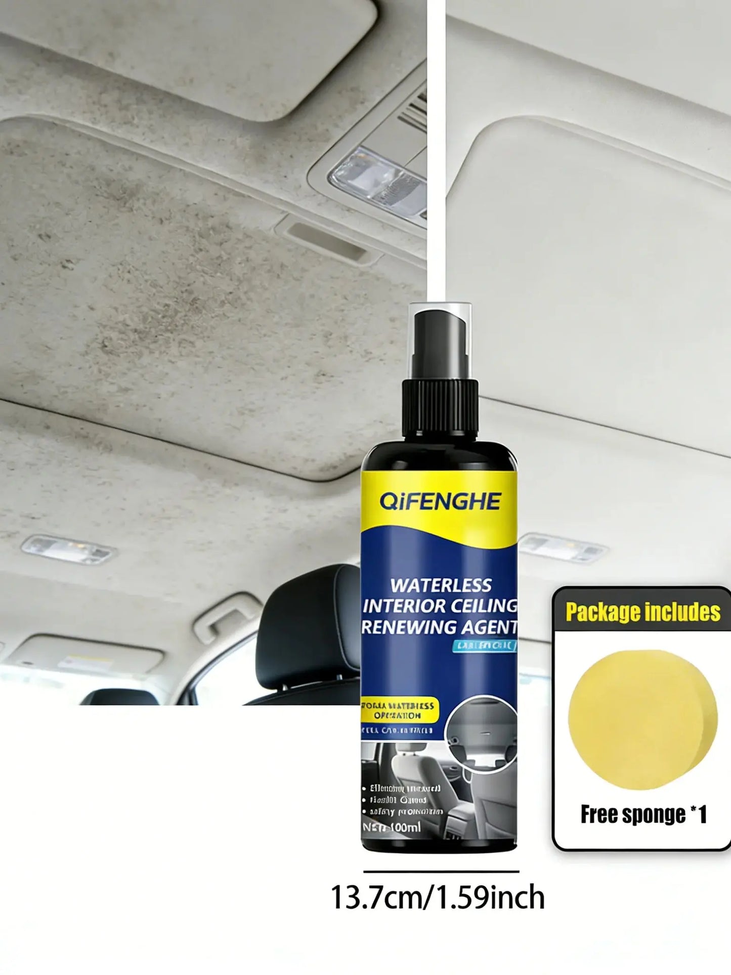 Car Interior Cleaner Seat Polishing Care, No-Rinse Stain Removal, Roof Renewal, Interior Cleaning Tools, Making Your Car Interio