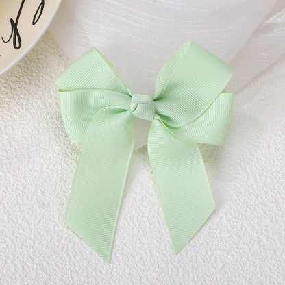 1pcs 3.6'' Solid Color Bowknot Hair Clips For Baby Girls Classic Bows Hairpins Cute Barrettes Headwear Kids Hair Accessories