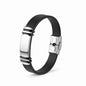 Bracelet Homme Twist Braid Leather Rope Bracelets For Men Stainless Steel Hiphop Rock Fashion Jewelry Accessories Wholesale