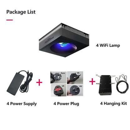 PopBloom RL90 WiFi Reef Aquarium Light 100W, Professional Marine Aquarium LED Full Spectrum for Reef Coral SPS/LPS Fish Tank LED