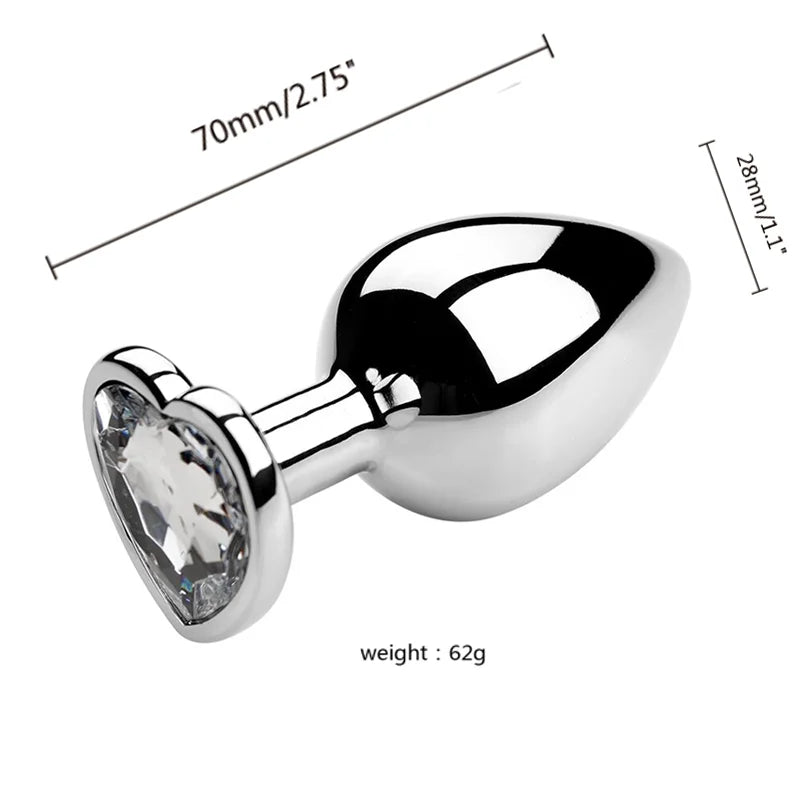 3PCS S/M/L Metal Anal Plug Butt Plug Sex Toy Butt Toy for Women Men Couples Adult Game Masturbator Anal Diamond Sex Shop 18+