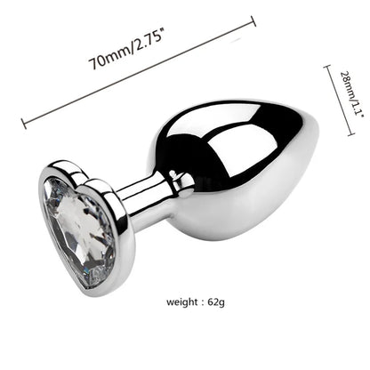 3PCS S/M/L Metal Anal Plug Butt Plug Sex Toy Butt Toy for Women Men Couples Adult Game Masturbator Anal Diamond Sex Shop 18+