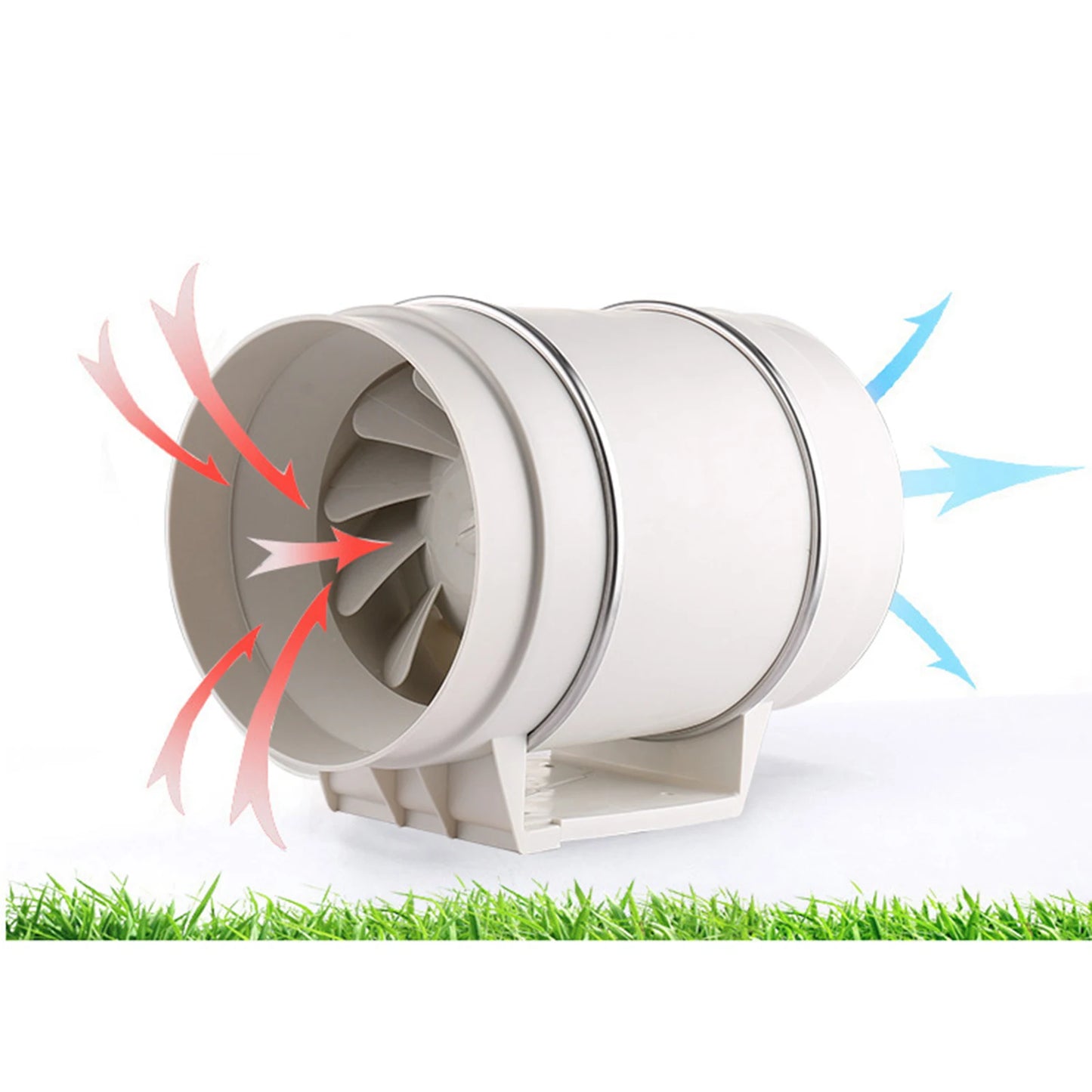 220V Exhaust Fan Silent Duct Ventilation Fan 2600RPM Duct Fan Pipe Extractor for Kitchen Bathroom Toilet (HF-100/HF-150/HF-200)
