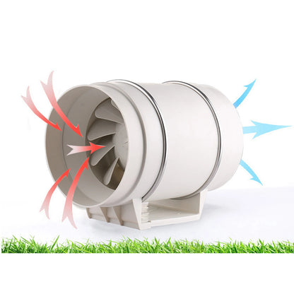 220V Exhaust Fan Silent Duct Ventilation Fan 2600RPM Duct Fan Pipe Extractor for Kitchen Bathroom Toilet (HF-100/HF-150/HF-200)