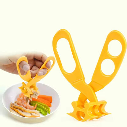 Baby Food Scissors Kids with Case Travel, Kitchen Scissors for Food with Safety Lock, Baby Food Cutter, BPA Free