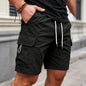 Men's Summer Cargo Shorts Multi-Pocket Drawstring Pants Casual Loose Fit Knee-Length Shorts for Outdoor & Streetwear