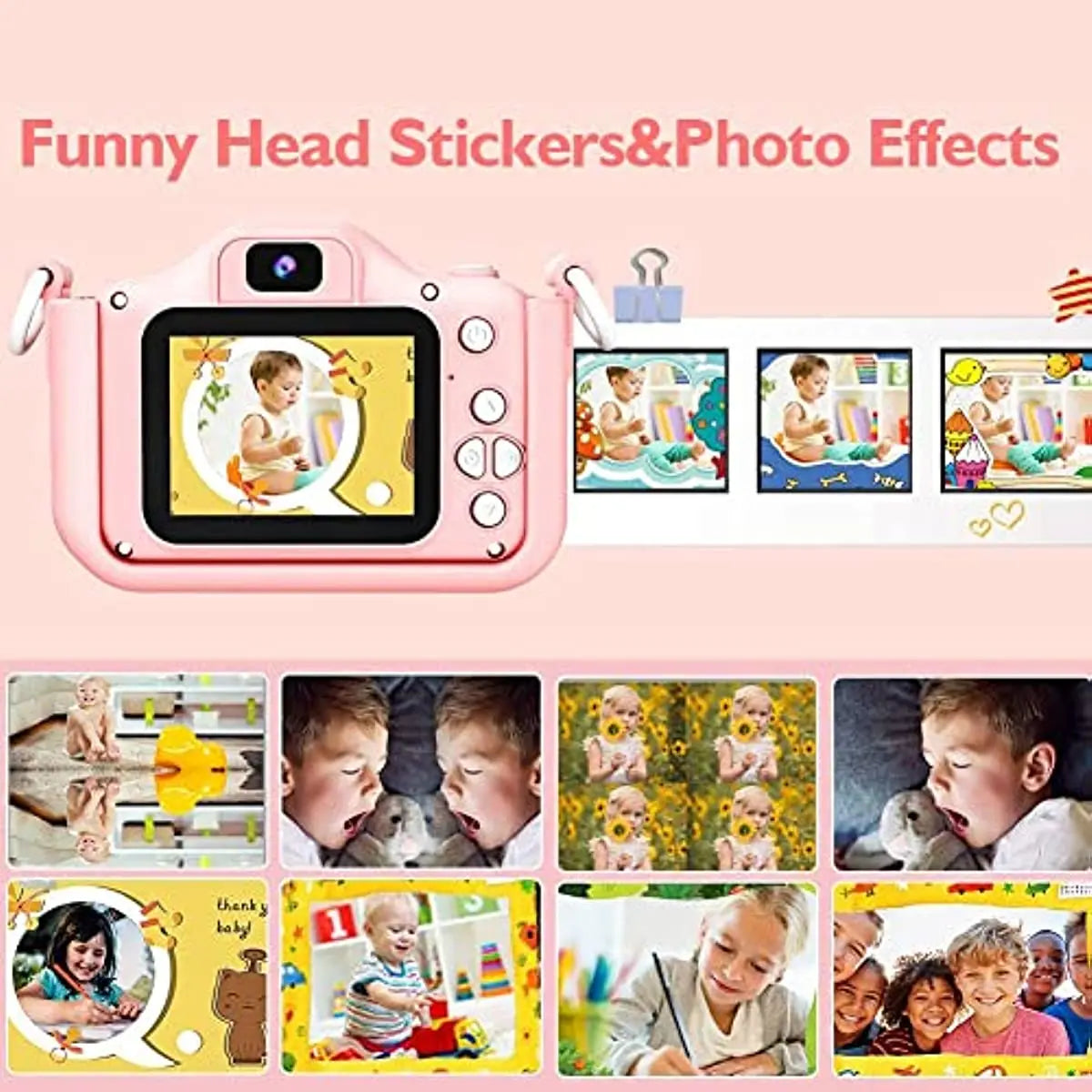 Super Cute Children Camera 1080P HD Toddler Digital Video Camera 2.0-inch Kids Camera with Silicone Cases Toys for  Christmas
