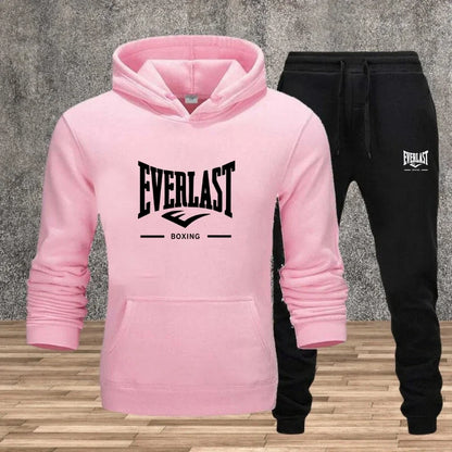 Autumn and winter men's set: Fashionable fitness jogging pullover, hooded sweatshirt, sweatshirt and casual pants two-piece set