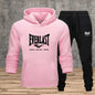 Autumn and winter men's set: Fashionable fitness jogging pullover, hooded sweatshirt, sweatshirt and casual pants two-piece set