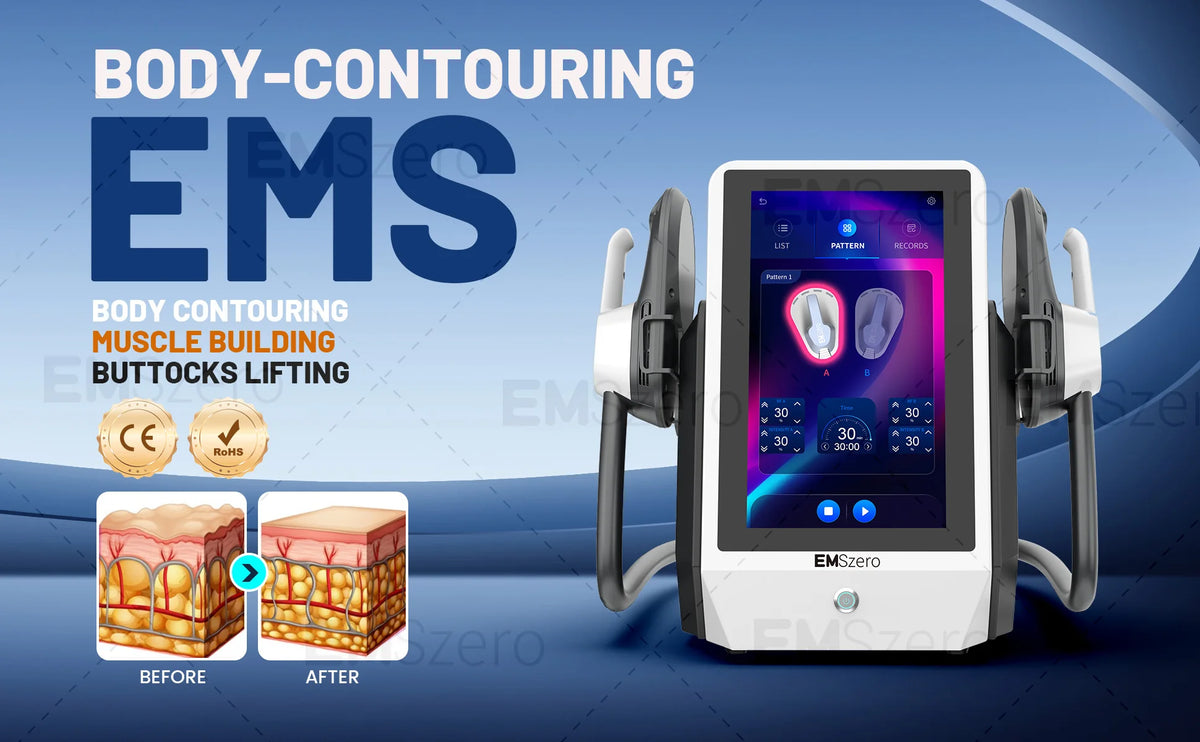 EMSzero 6500W 15Tesla Fat Removal Contouring Muscle Electric Stimulation Ems Body Sculpt Slimming Muslim Sets Machine