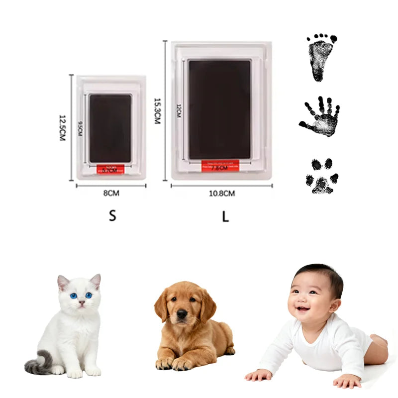 Baby Handprint Footprint Ink Pad Pet Paw Print Kit Non Toxic Clean Touch Safe Inkless Family Keepsake Newborn Baby Birthday Gift