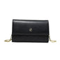 CH Women Crossbody Bag Splicing Letter Print Metal Chain Shoulder Purse PU Leather Flap Small Ladies Evening Clutch Handbag Gift