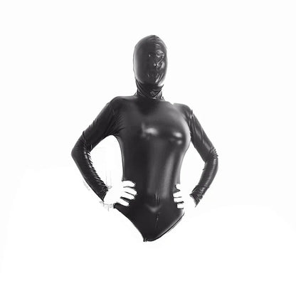 Manyjoy Leather Bodysuit Slave Head Hood Harness Costume BDSM Bondage Straitjacket Thong Roleplay Erotic Mask Sex Toys for Women