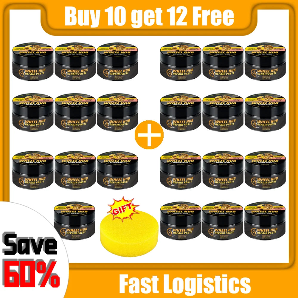 Car Wheel Hub Scratch Refurbishment Paste, Tire Rim Scratch Paint Repair Paste - Aluminum and Steel Rings Dent Restore Care/93x*