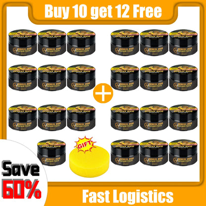 Car Wheel Hub Scratch Refurbishment Paste, Tire Rim Scratch Paint Repair Paste - Aluminum and Steel Rings Dent Restore Care/93x*