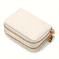 Women's Double Zipper Wallet Fashion Short Credit Card Holder with Large Capacity Coin Purse