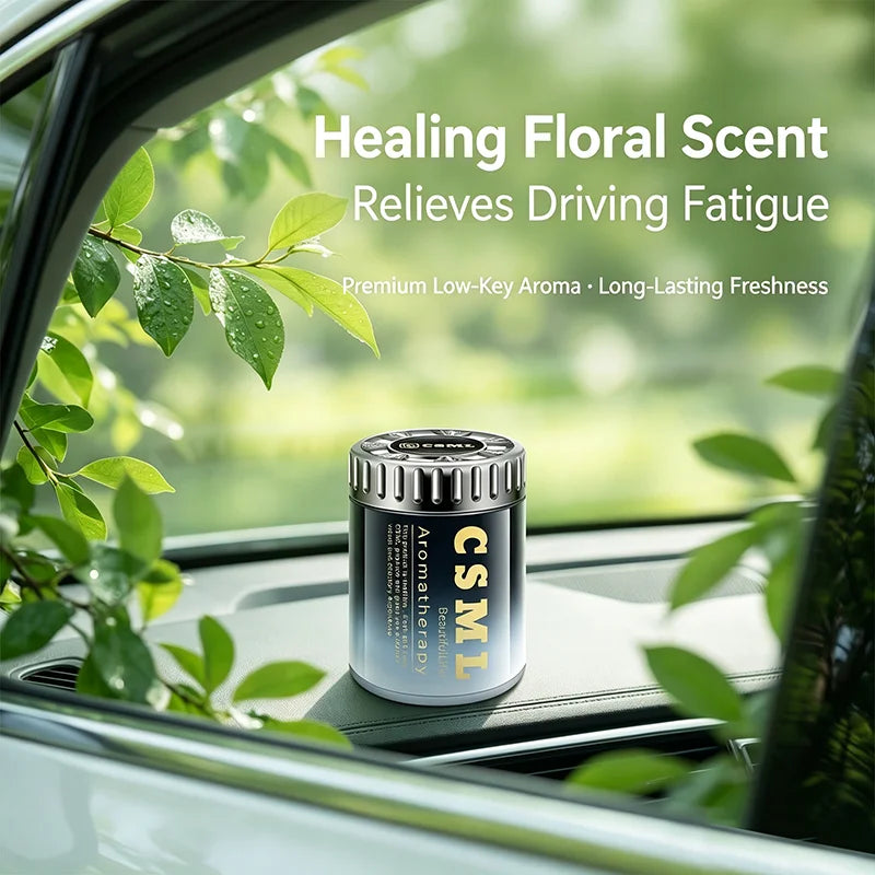 2026 New Gardenia Triumphal‑Arch Car Air Freshener, Solid Balm Car Perfume, Long‑Lasting Car Fragrance for Men & Women