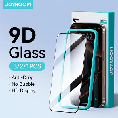 Joyroom 3/2/1PCS HD Glass For iPhone 18 17 16 15 Pro Max Screen Protector Full Screen Glass Protection For iPhone 18 17 16 15Pro