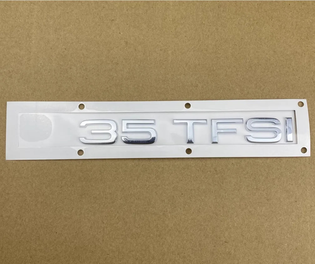 Car Letter Logo Sticker for A5 suitable for tail bumper and trunk emblem applicable to 2.0 3.0 40TDI 35 40 45TFSI models