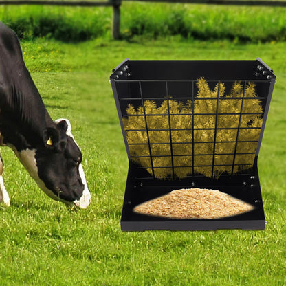 Heavy Duty Metal Country Manufacturing Wall Mount Combo Horse Feeder Goat Sheep Hay Rack Livestock Feeder Distance Adjustable