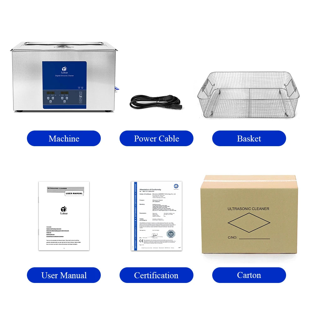 30L Industrial Ultrasonic Cleaner Sonic Equipment Metal DPF Engine Parts Oil Degreaser Ultrasound Cleaning Machine Bath Tank