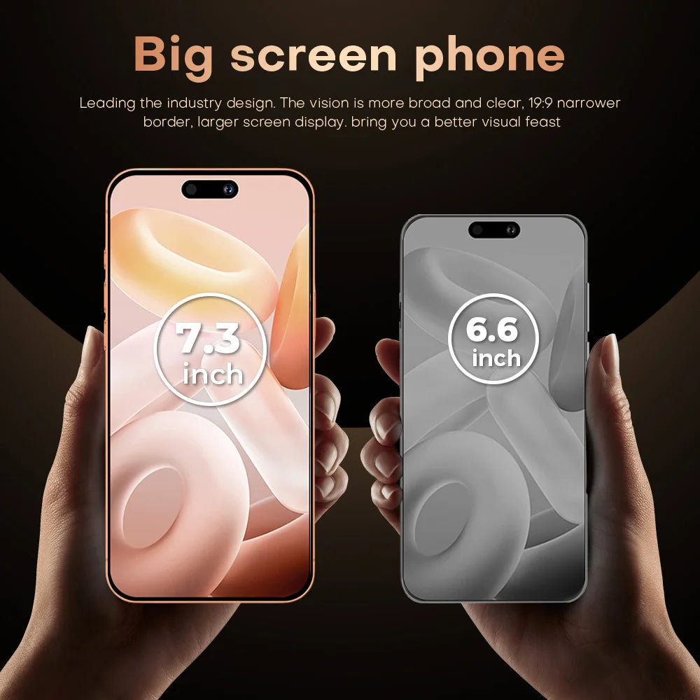 New Smartphone 5G Ai For 17 Pro Max 7.3HD 22G+2TB Mobile Phones Android Dual Sim 7800mAh Unlocked Cell Phone Global Version