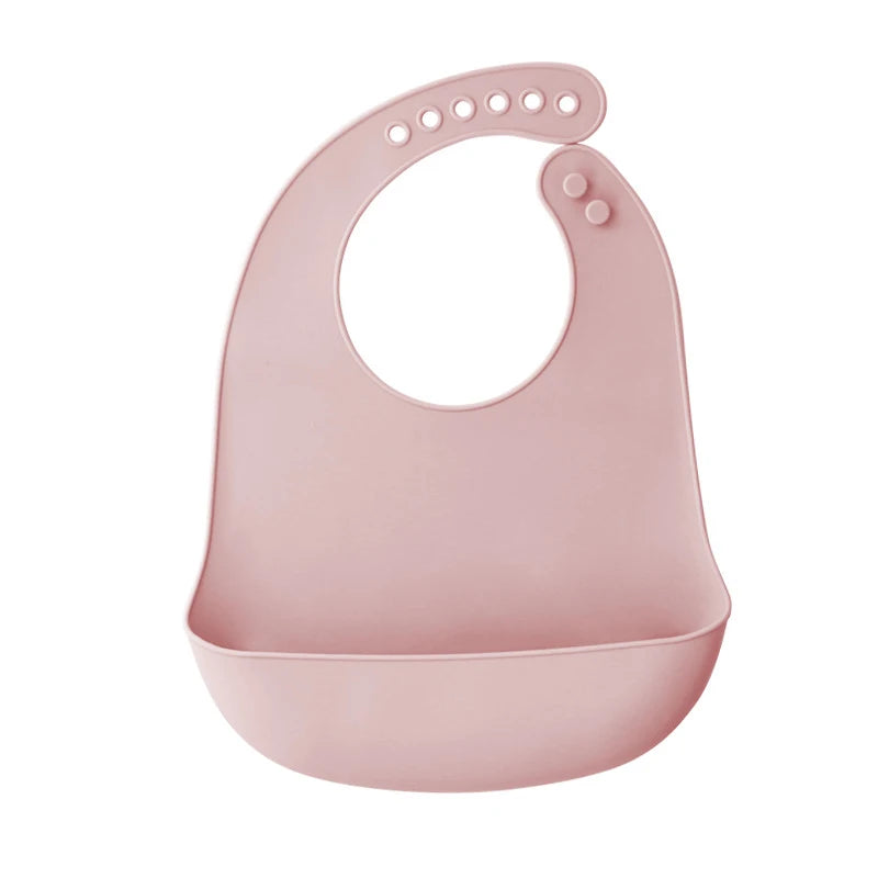 1PC Portable Baby Silicone Bib Ultra-thin Silicone Drool Bag Waterproof And Easy To Clean A Bib For Feeding Children And Infants