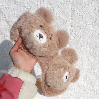 Soft and Cute Bear Japanese-style Lingerie for Women, Autumn and Winter Cartoon Plush Comfortable and Adorable Girl Bra