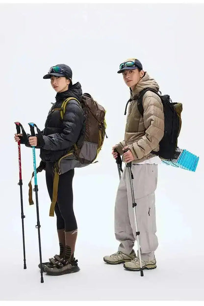 HKSH Outdoor Light Sport Color Contrast Hooded Down Jacket Women's Winter Mountain Leisure Waterproof Climbing Cotton Coat H2887