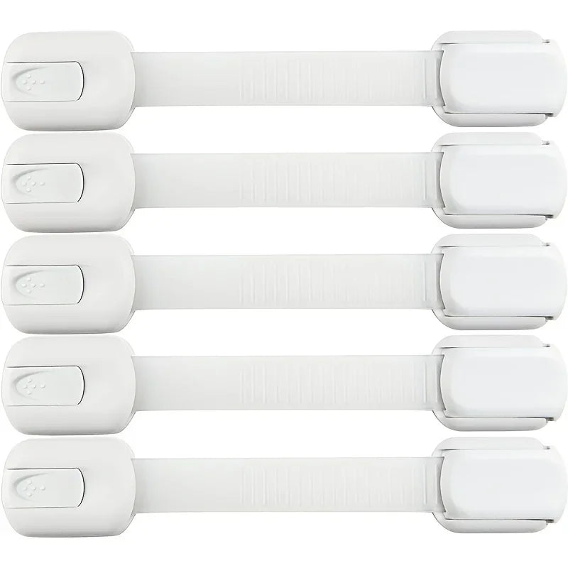 1-10pc Child Safety Strap Locks Baby Locks for Cabinets and Drawers, Fridge & More. Adhesive Pads.No Installation Required