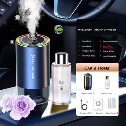 50ML Car Perfume Diffuser Smart Car Air Diffusers Adjustable Concentration 50ml Essential Oil Diffuser Rechargeable Fragrance