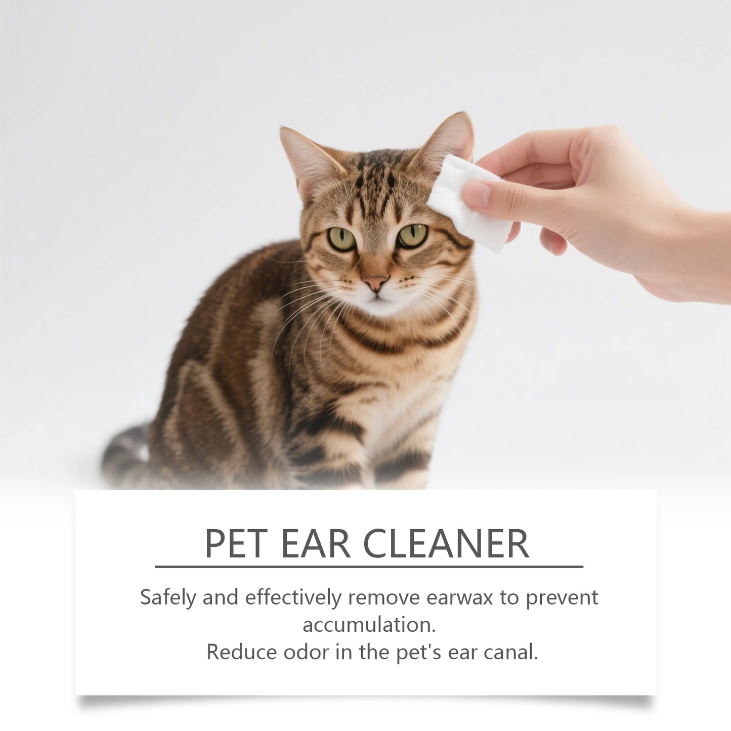 Pet Ear Cleaner Liquid for Dogs Cats Gentle Ear Wash Drops Removes Dirt Earwax buildup Deodorizer for Daily Ear Care Cleaning 50