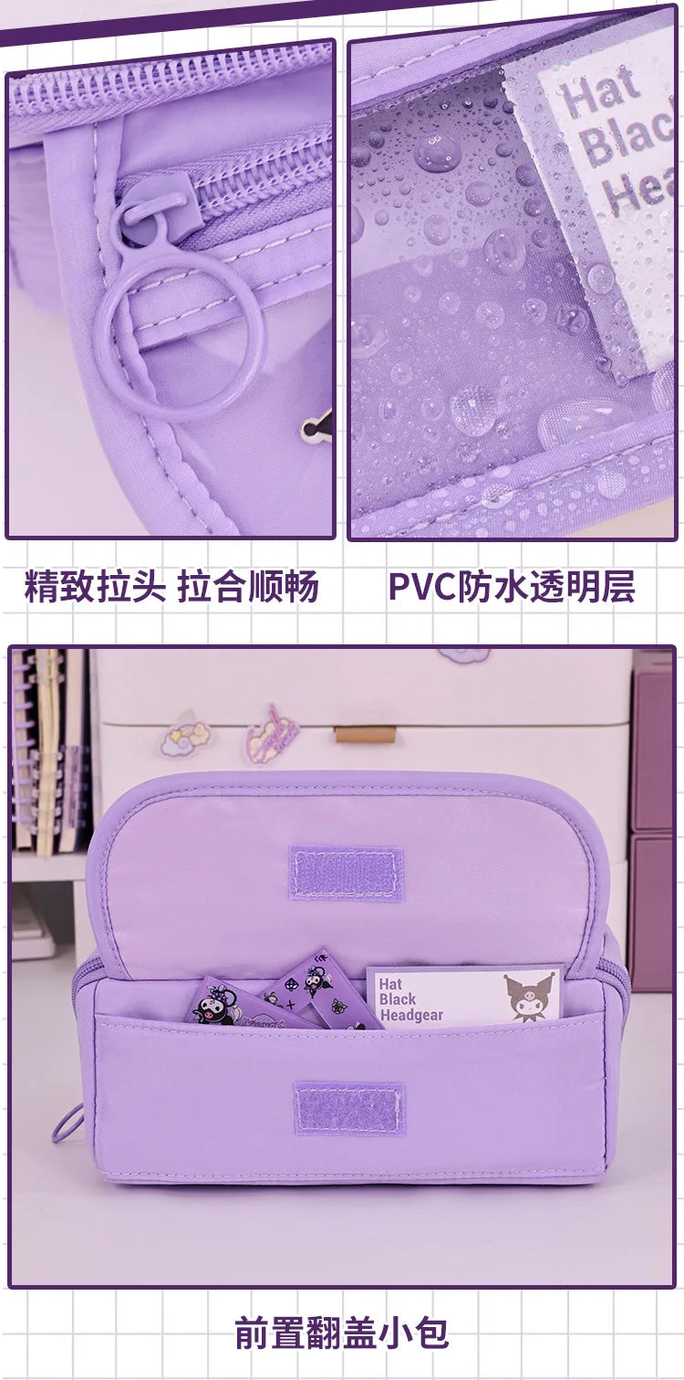 Large Capacity Pencil Case with Zipper - Portable Stationery Bag for Students, School & Office Supplies Storage