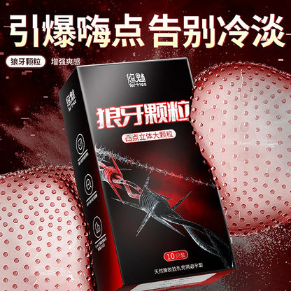 10pcs Lasting Plus Condom Sex Toys For Adult Men Delayed Ejaculation Penis Sleeves Ultra Thin Rubber Condoms Hotel Sex Products