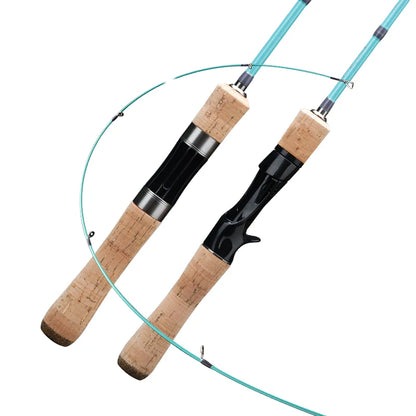 Single Rod, Micro-Lure Fishing Rod, Solid Rod Tip, Fast Action, Light Power, Gun Handle/Straight Handle Options, Length 4.43/4.92/5.51/5.91 Feet, Blue