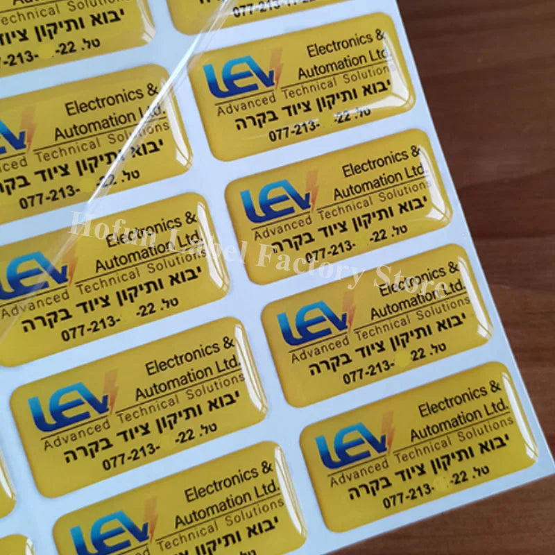 Custom Epoxy Resin Dome 3D Gel Sticker Transparent Shape Logo Personalized Waterproof  Self-adhesive Crystal Glass Label Clear