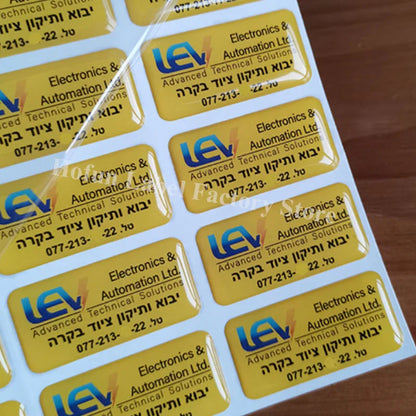Custom Epoxy Resin Dome 3D Gel Sticker Transparent Shape Logo Personalized Waterproof  Self-adhesive Crystal Glass Label Clear