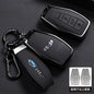 Car Zinc Alloy Leather Key Case Cover Holder Chain For Geely Okavango Coolray Atlas Monjaro Tugella Emgrand GT S Proton X50 X70