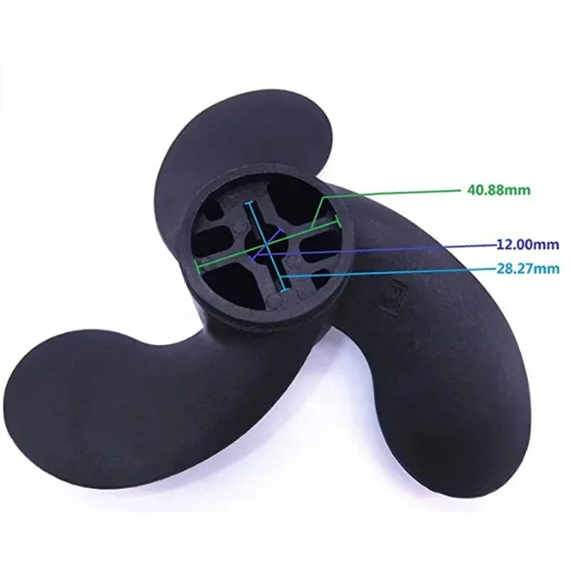Quality Outboard Propeller, Made of High Strength Nylon, Suitable for Tohatsu3 5HP/Nissan2 5, 3 5HP/Mercury3 5HP Marine Boat